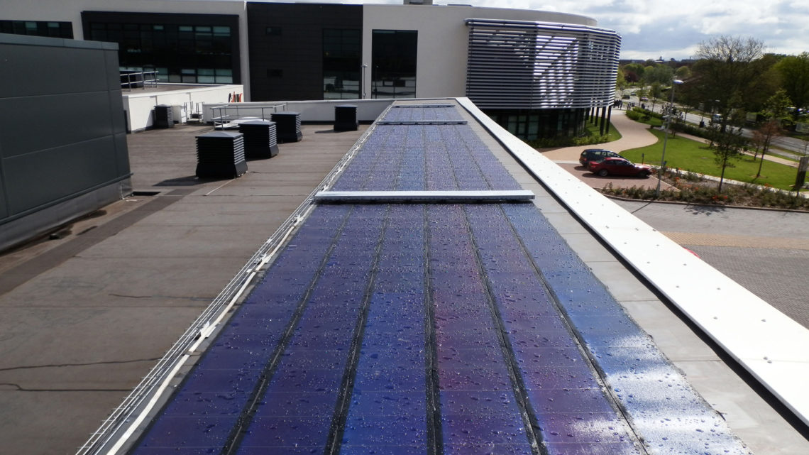 newscastle under lyme collage solar roof