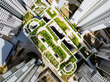 Living roof on top of a office block