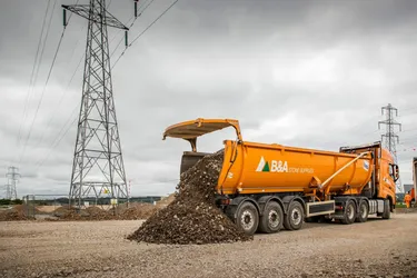 B&A truck emptying soil