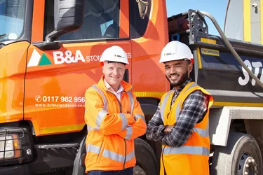 B&A Group Stone Supplies Lorry with Stuart & Reeko