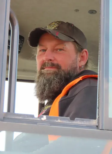 Sj sitting in his Dozer cab