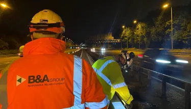 B&A staff standing on motorway
