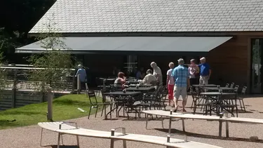awning with public under