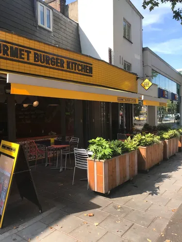 awning and planters
