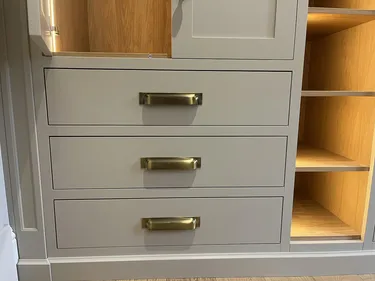 Dressing room draws in light grey made from MEDITE MR