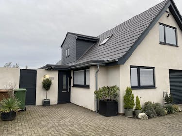 house with grey accent