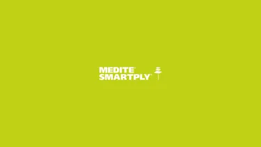 MEDITE SMARTPLY logo on green background