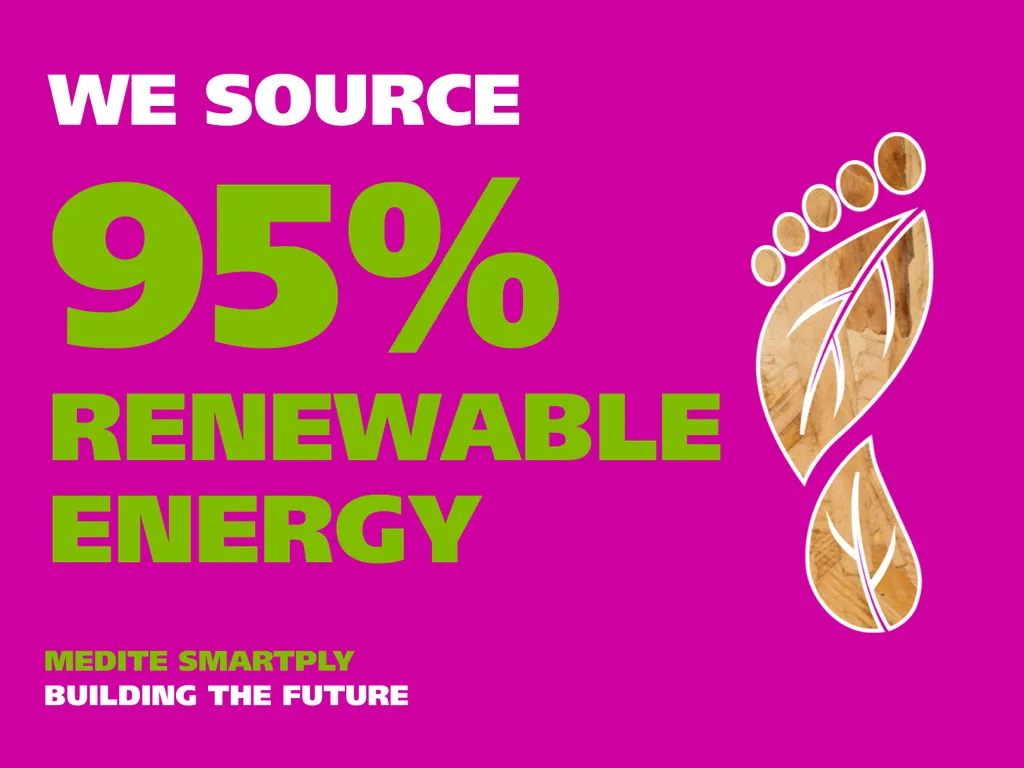 We source 95% renewable energy