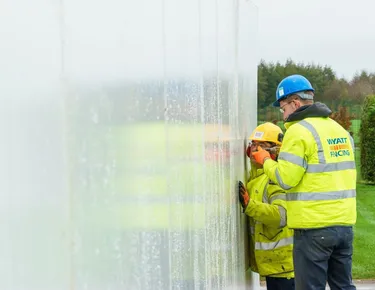 SITEPROTECT being installed by 2 people at Bath Racecourse