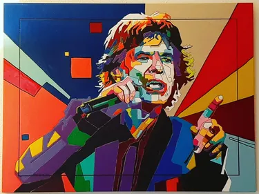 Mick Jagger painting