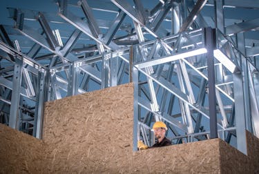 Steel frame building