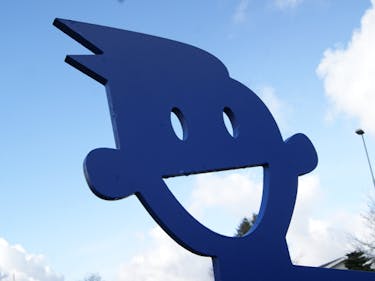 Blue man Sign